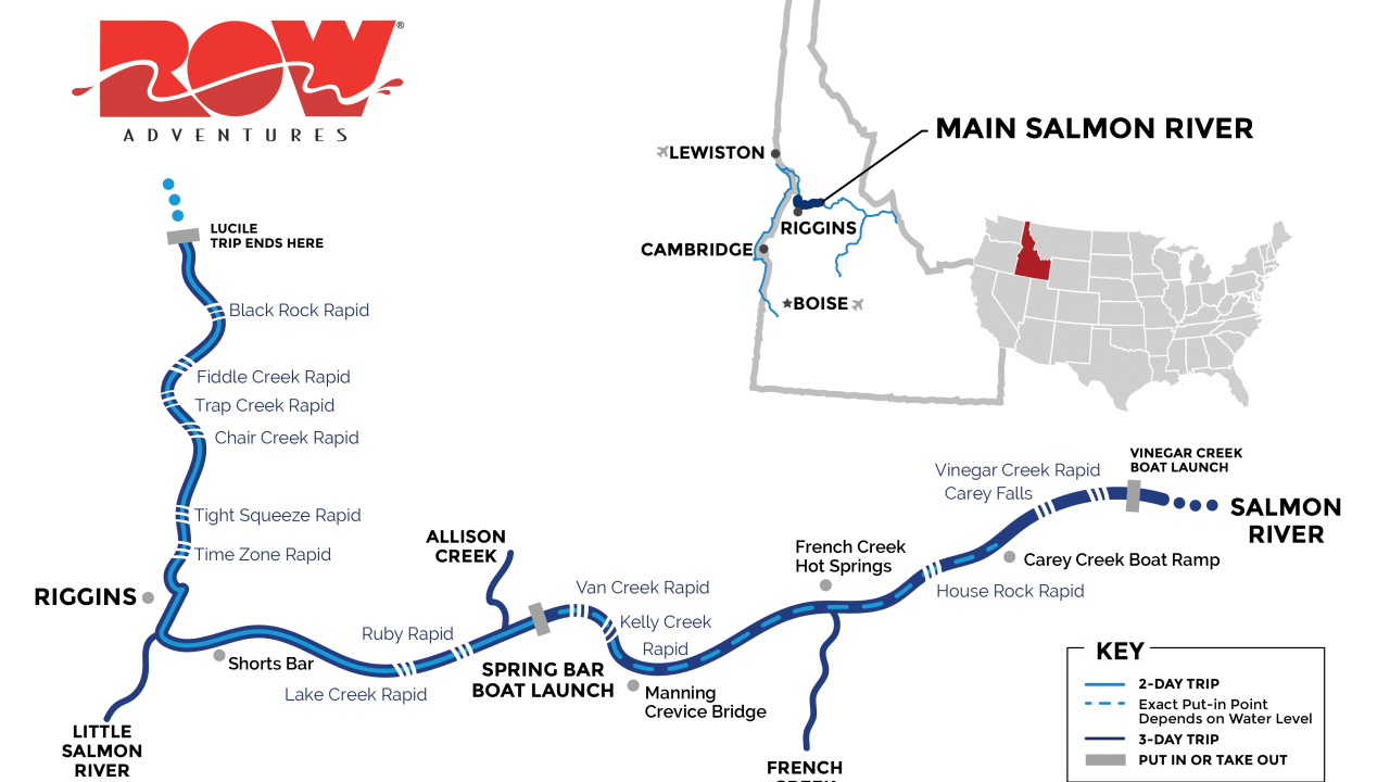 Idaho Whitewater Rafting Trip Salmon River Riggins ROW Adventures